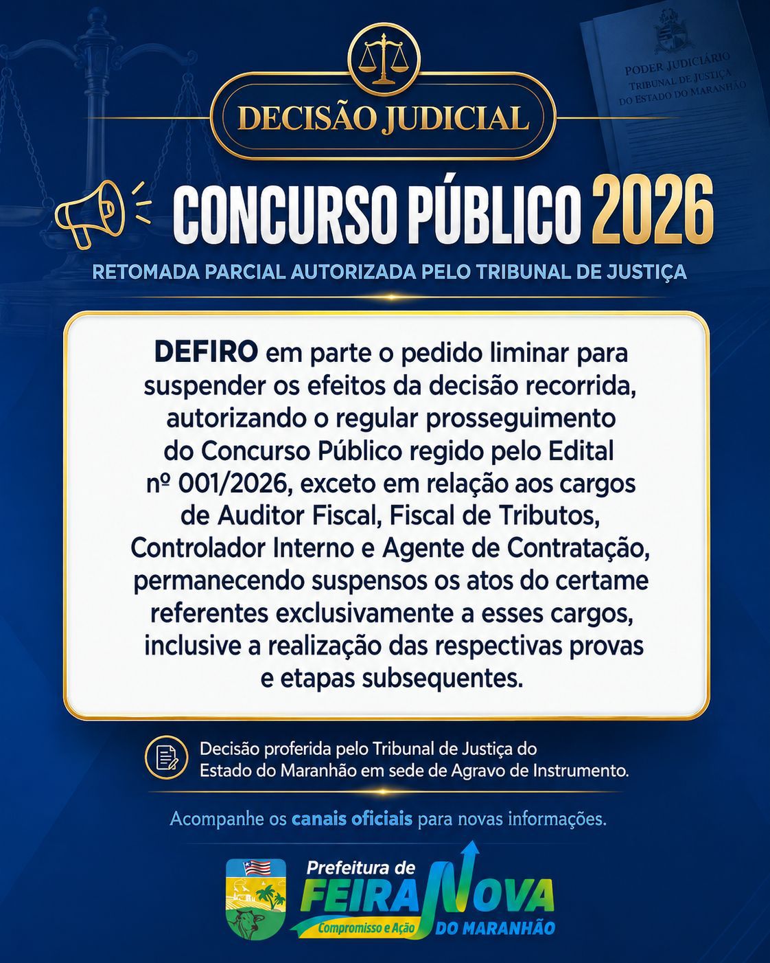 CONCURSO PÚBLICO 2026 | RETOMADA PARCIAL AUTORIZADA