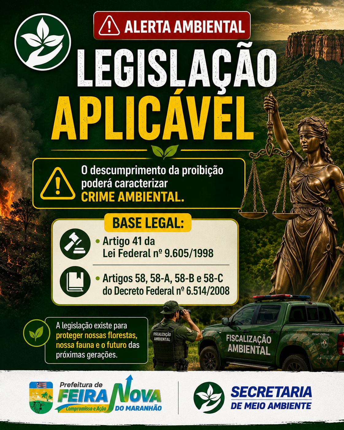 🚨 ALERTA AMBIENTAL | PROIBIÇÃO DO USO DO FOGO NO PERÍODO DE SECA